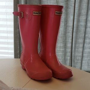 Hunter pink children boots